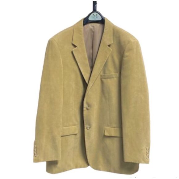 Andrew Fezza Baxter Tan Micro Suede Blazer Size 46R - Picture 1 of 5